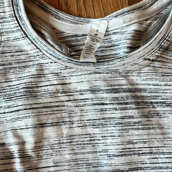 Lululemon Runderful Long Sleeve Space Dye Camo White Silver Spoon size 6 - Picture 4 of 7